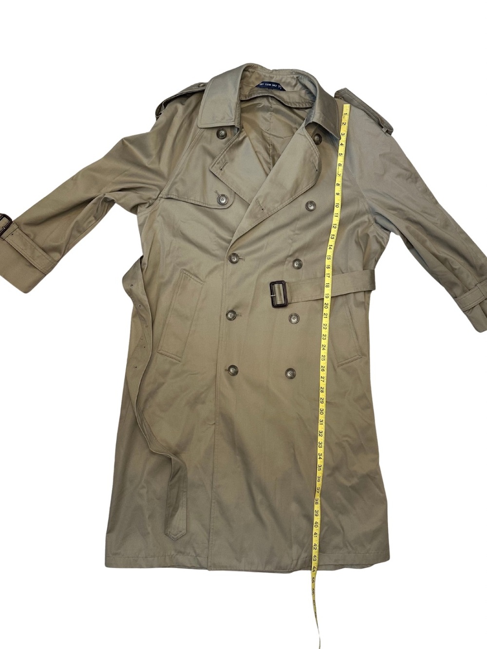 Ralph Lauren Mens 38S Khaki Double Breasted Trench Coat Belted Missing
Liner - Picture 12 of 14